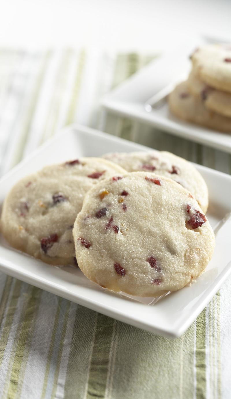Cranberry Orange Shortbread Cookies